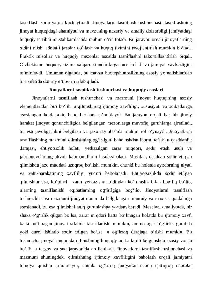 Jinoyatlarni tasniflash 3
