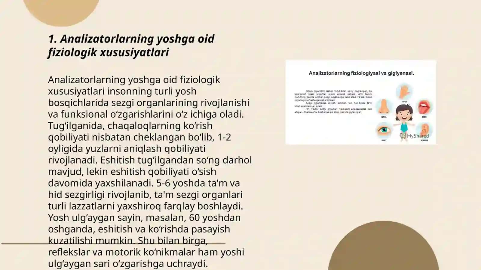 Analizatorlarning yosh xususiyatlari va gigeyenasi 3