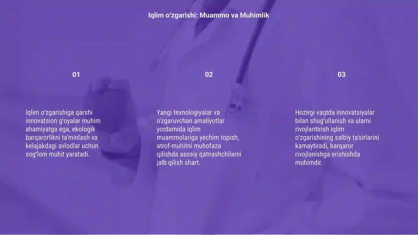 Iqlim oʻzgarishiga qarshi innovatsion gʻoyalar 3