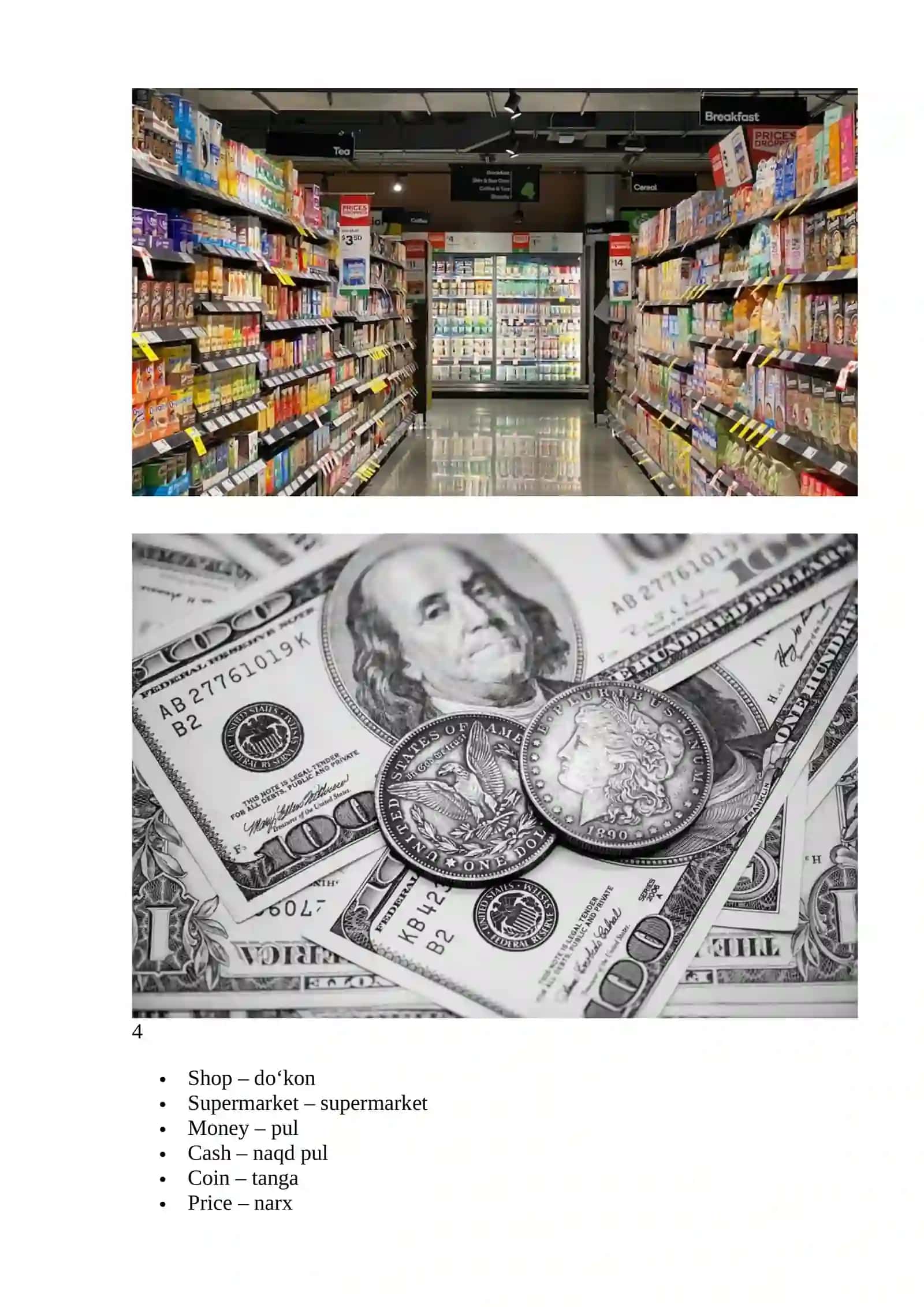 Shopping and Money (Xarid va Pul) Darsi 3