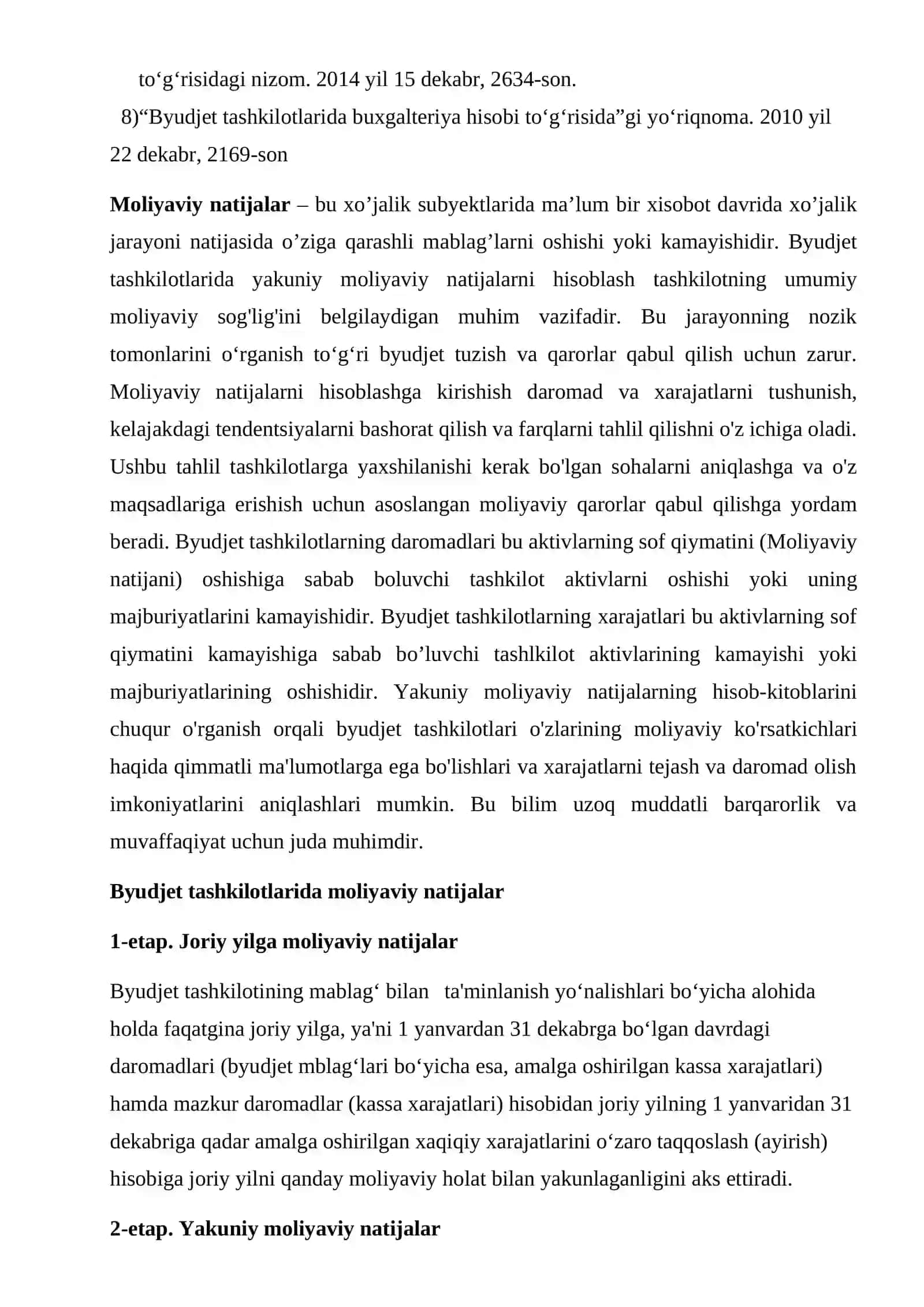 Byudjet tashkilotlarida yakuniy moliyaviy natijalar hisobi 3