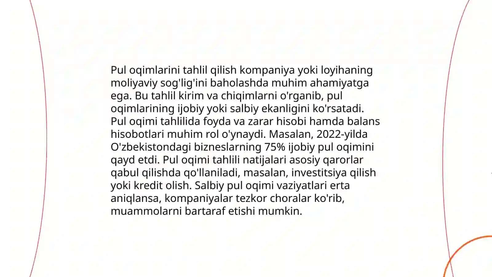 Pul oqimlari tahlili 3
