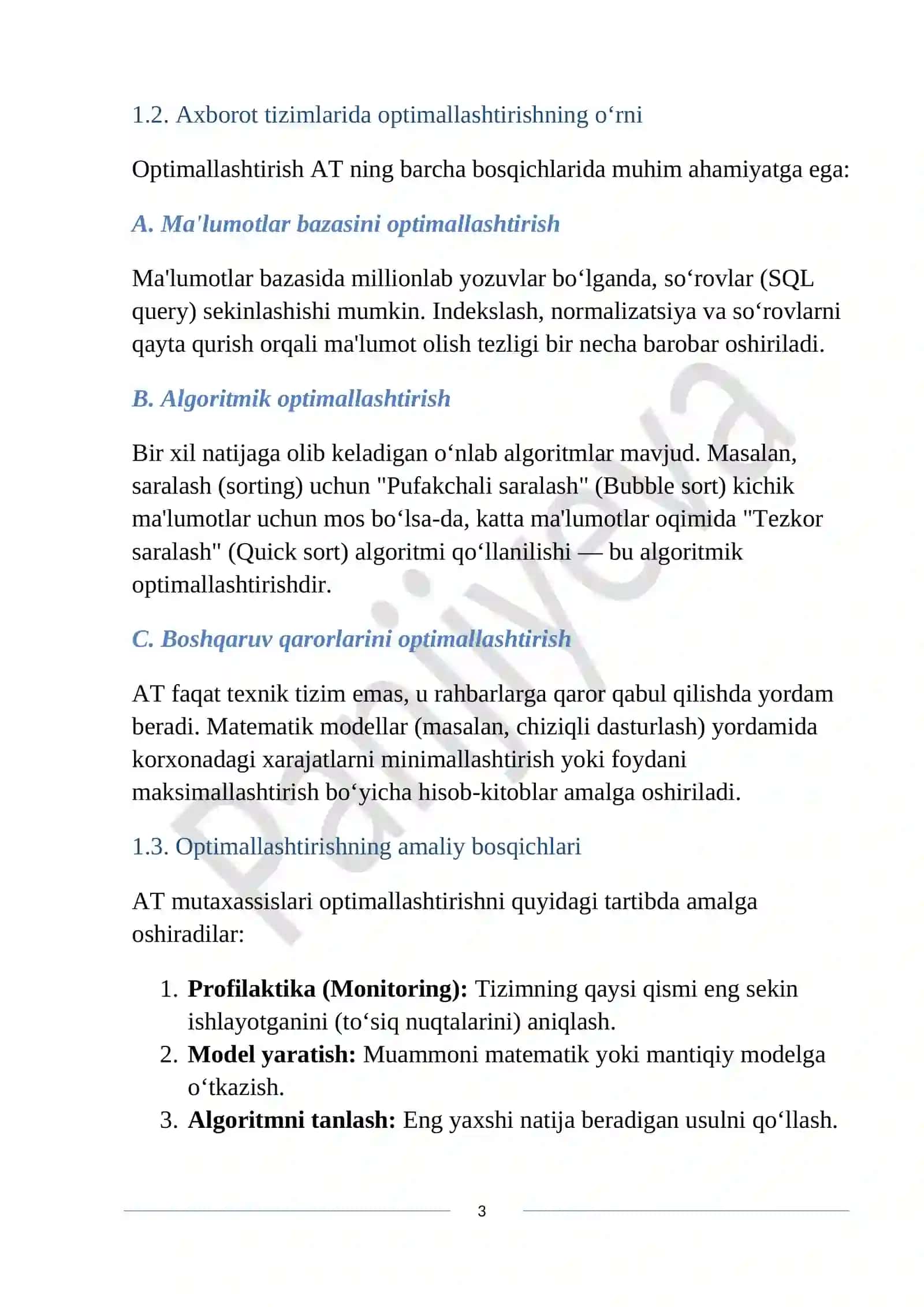 Axborot tizimlarida optimallashtirish masalalari 3