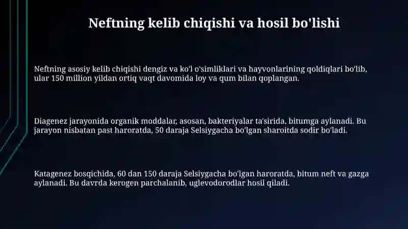 Neft va uning hosil boʻlishi 3