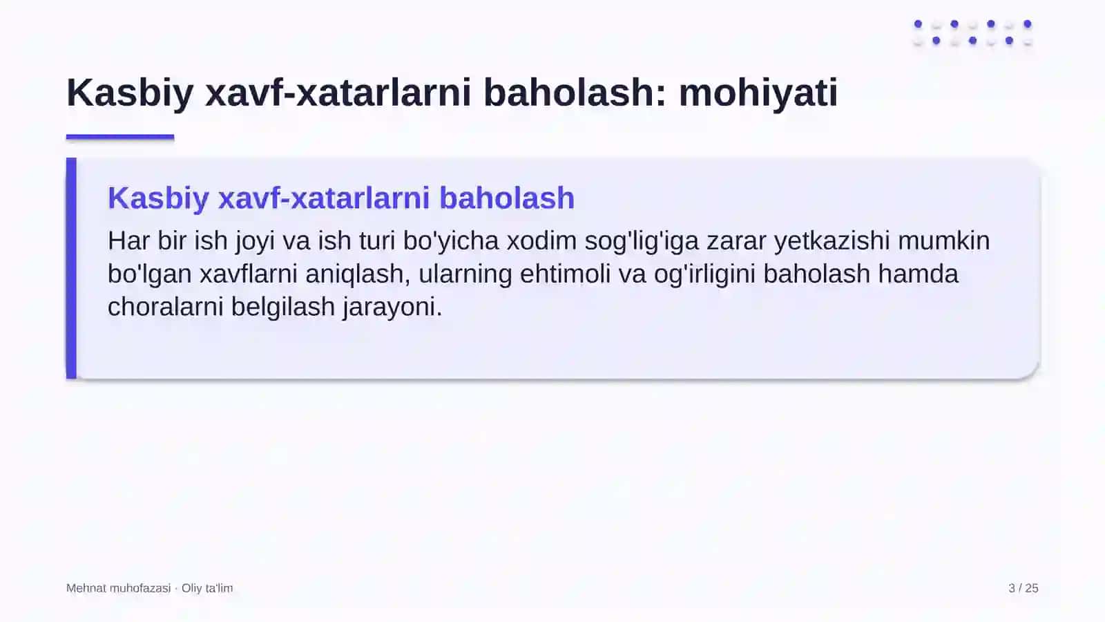 qandolatchilik fabrikalarida kasbiy xavf xatarlarni baholash 7384 3