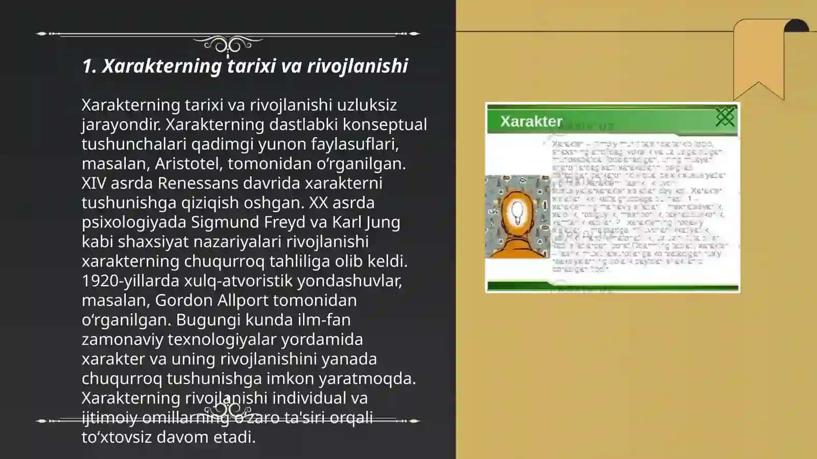 Xarakter va Qobilyat 3