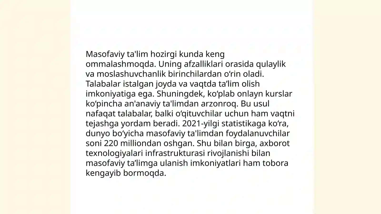 Masofaviy taʼlim texnologiyalari 3