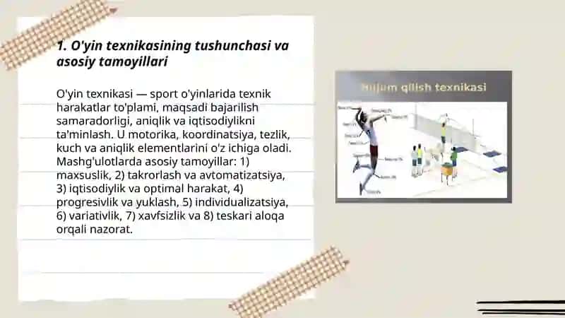 O'yin texnikasi asoslari 3