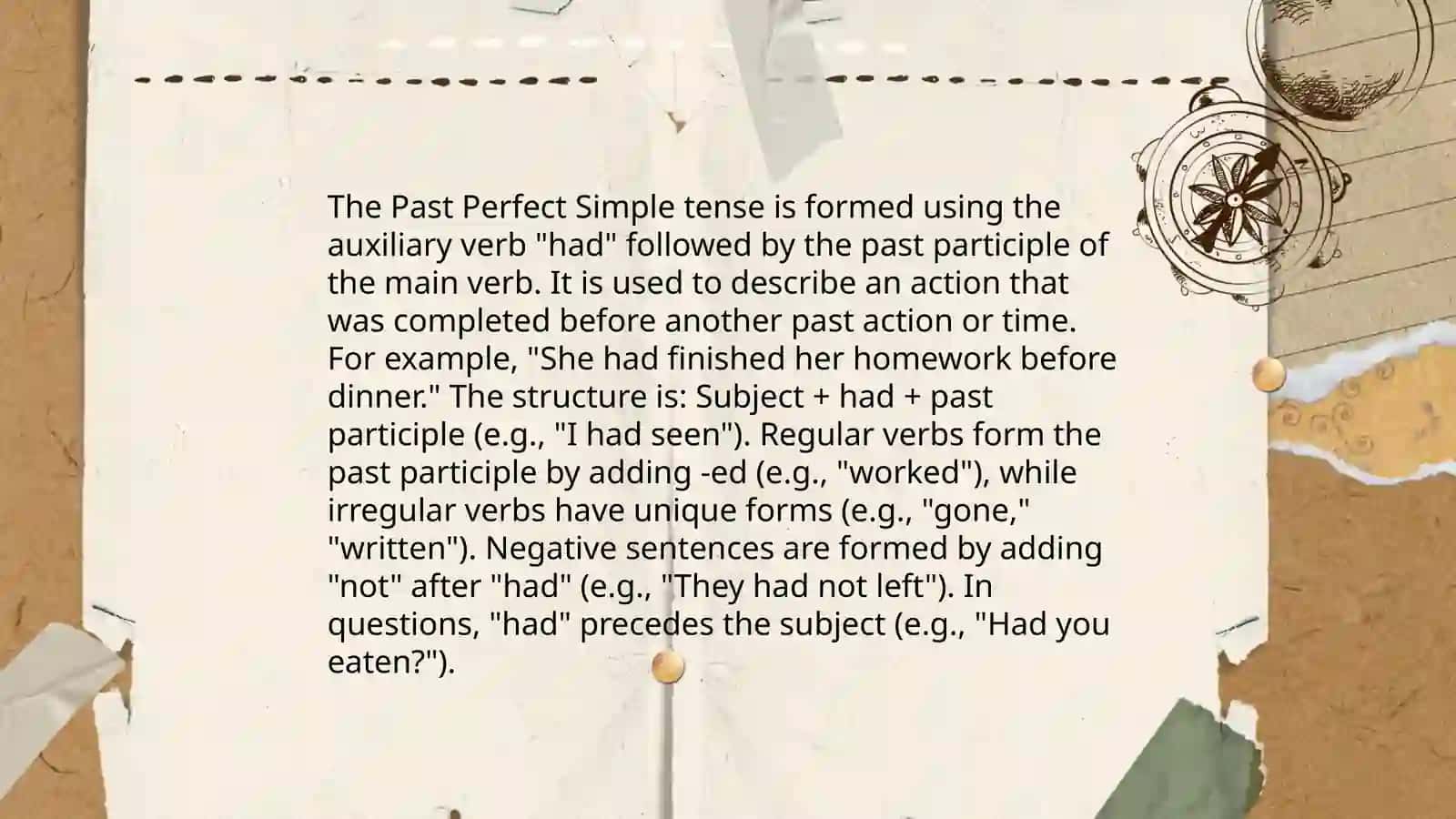 Past Perfect Simple 3