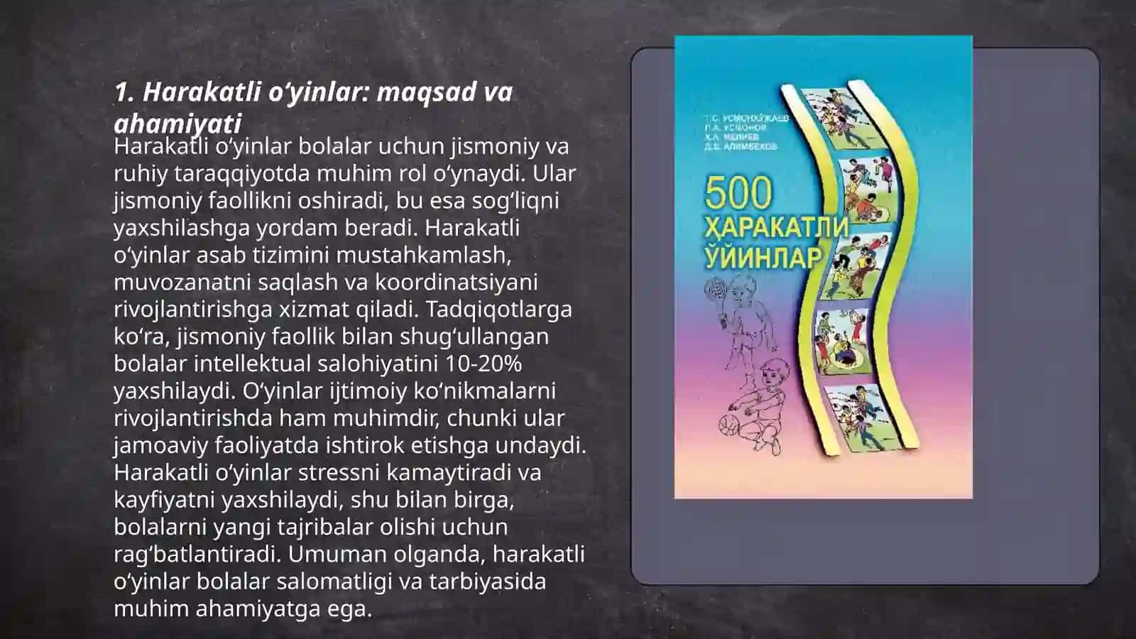 Harakatli oʻyinlarni tashkil etish va o'tkazish 3