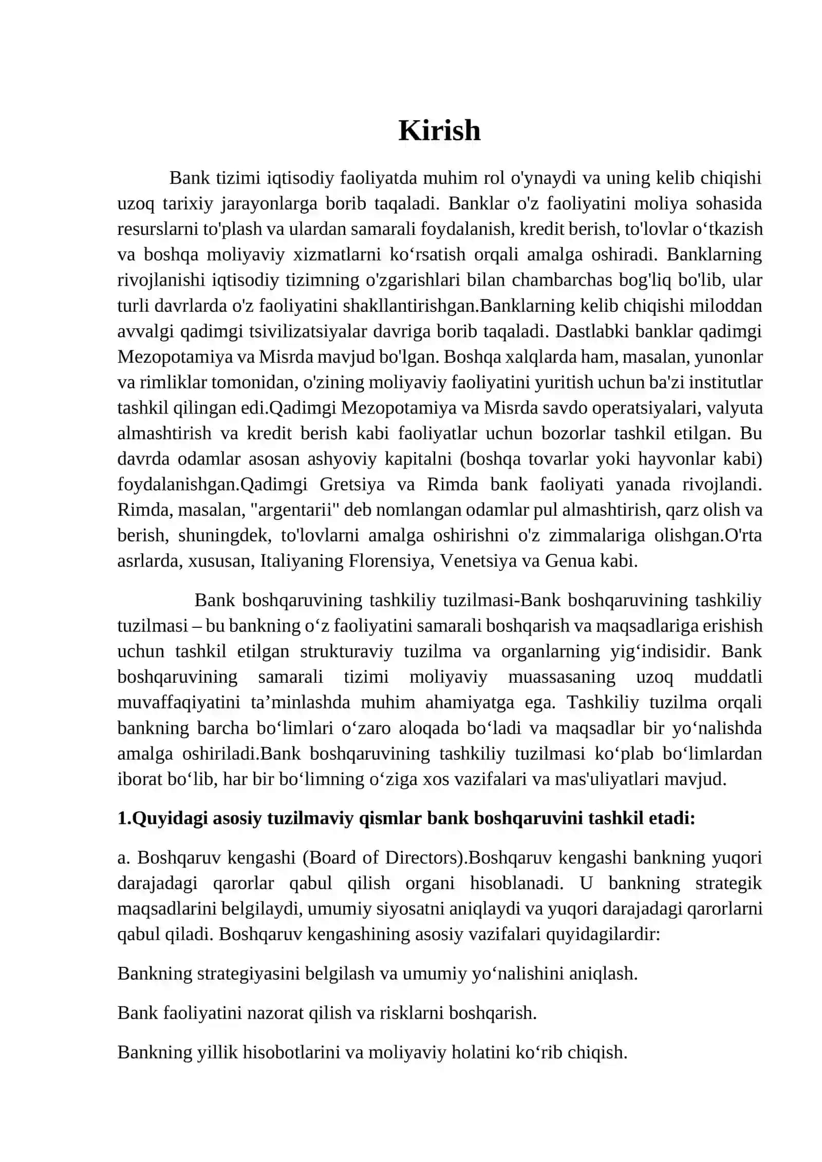 Amaliyot hisoboti. Bank tizimi 3