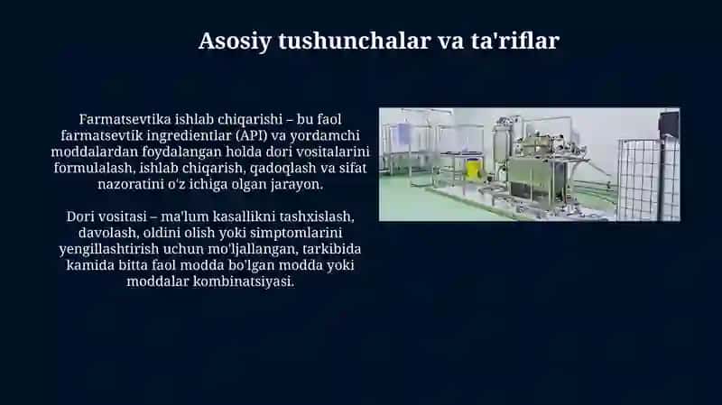 Farmatsevtik ishlab chiqarishni asosiy tushuncha va atamalari 3