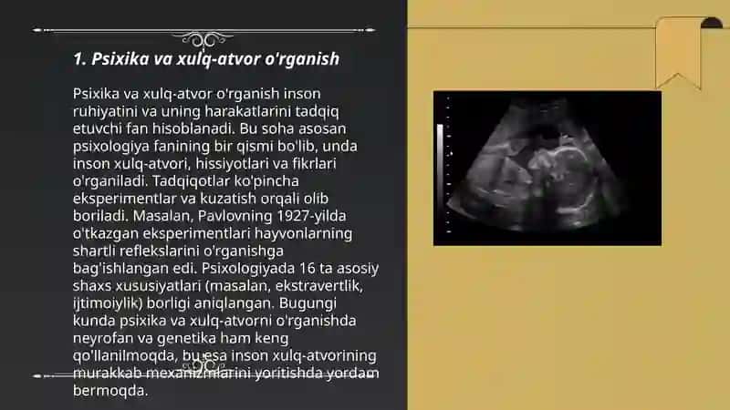 Psixika va xulq-atvor o'rganish 3