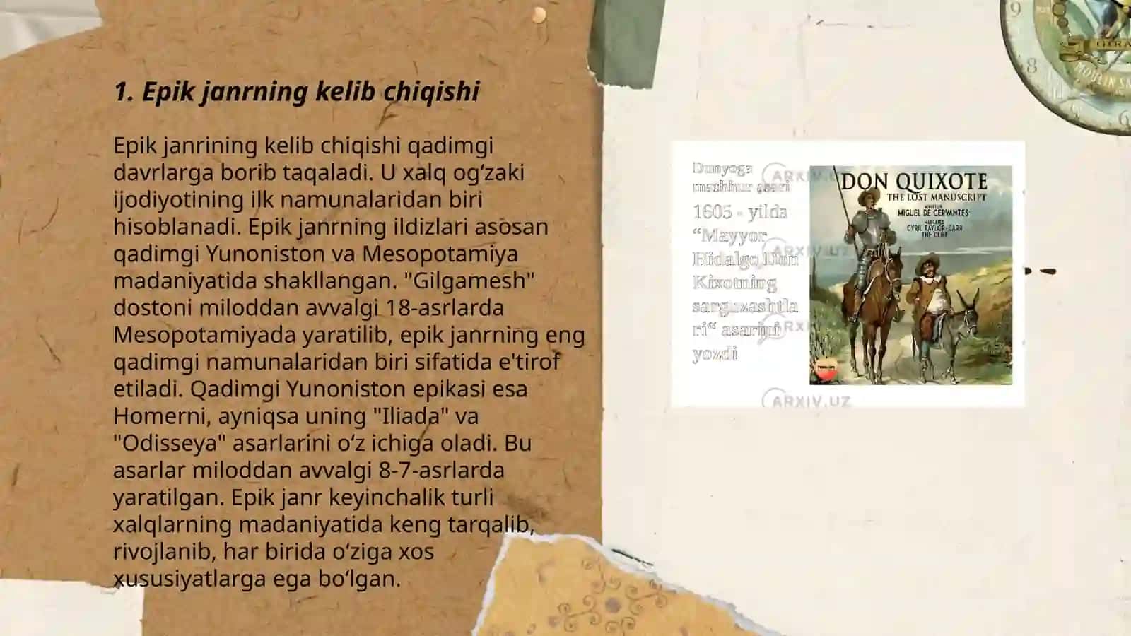 Epik janr va epik asar kompozitsiyasi 3