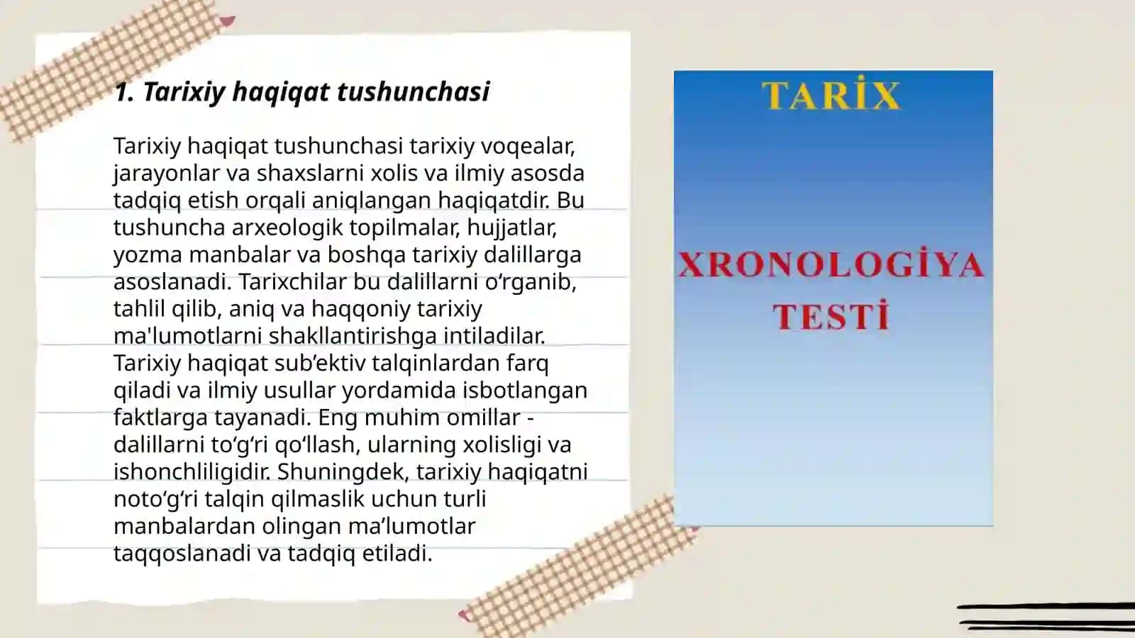 Tarix haqidat mezoni 3