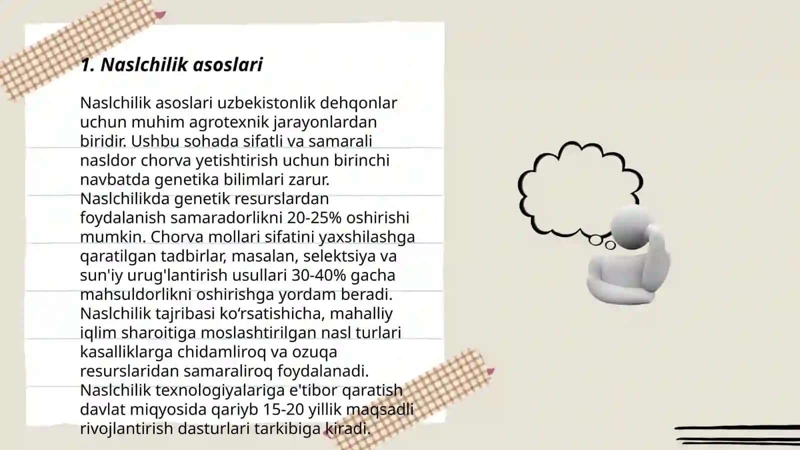 Qoramolchilikda naslchilik ishlari 3