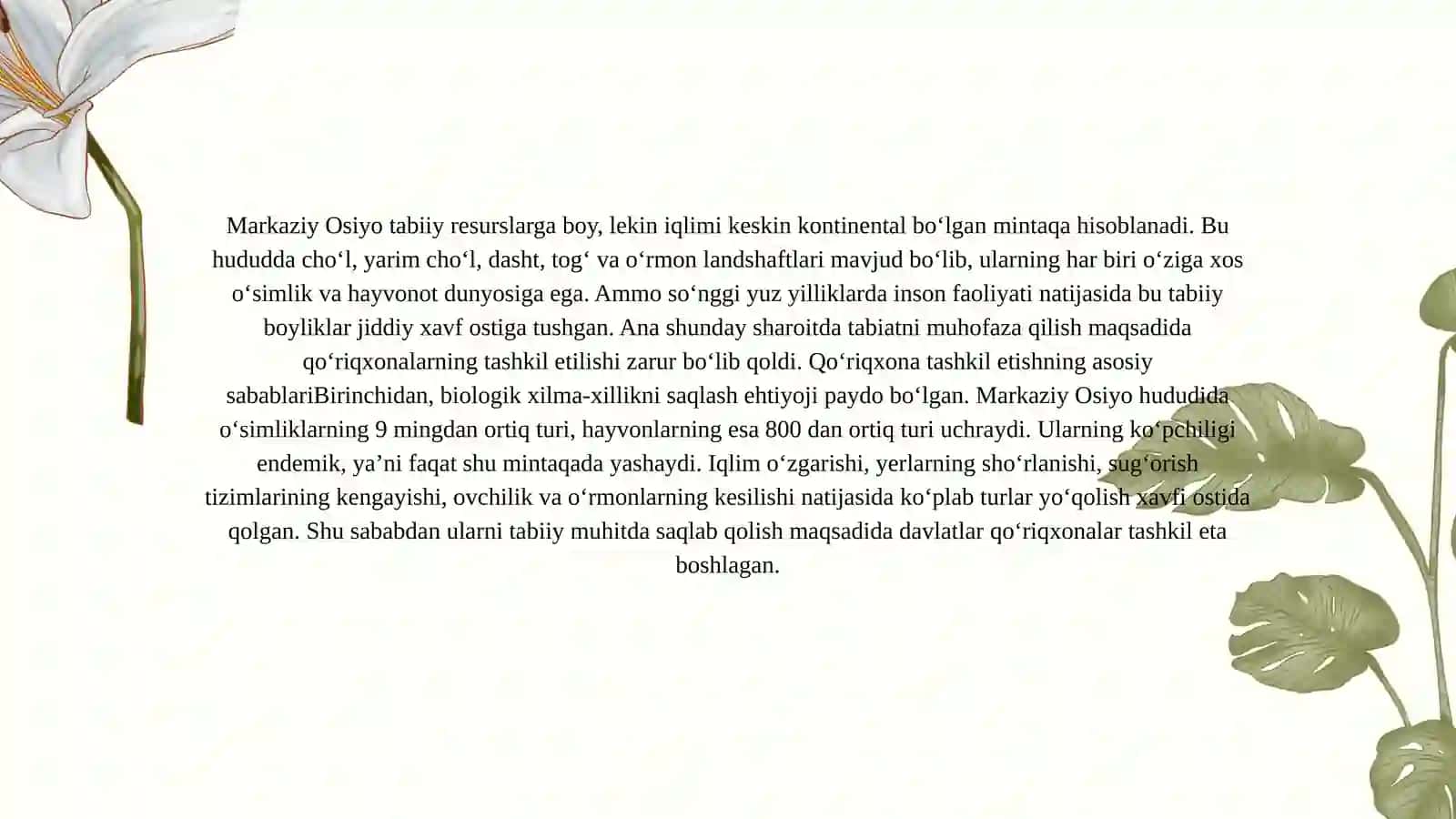 Markaziy Osiyo qo'riqxonalari 3