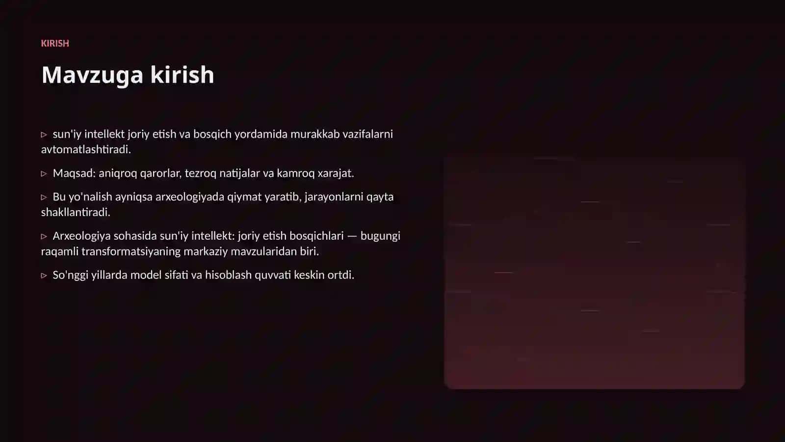 Arxeologiya sohasida sun'iy intellekt: joriy etish bosqichlari 3