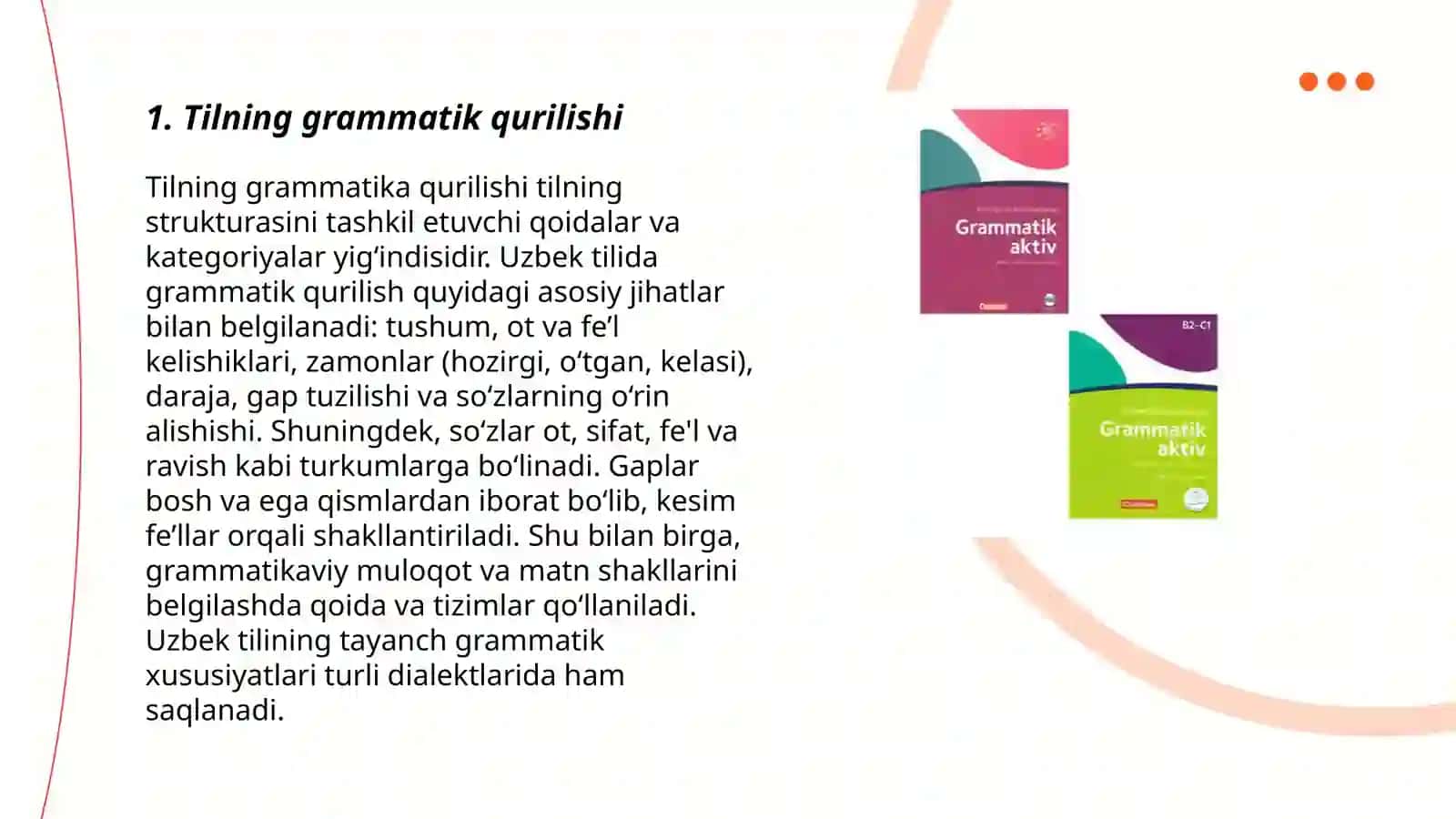 Tilning grammatik qurilishi 3