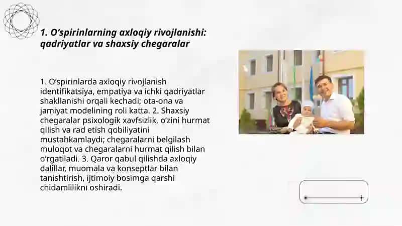 Yoshlarni oilaga tayyorlash 3