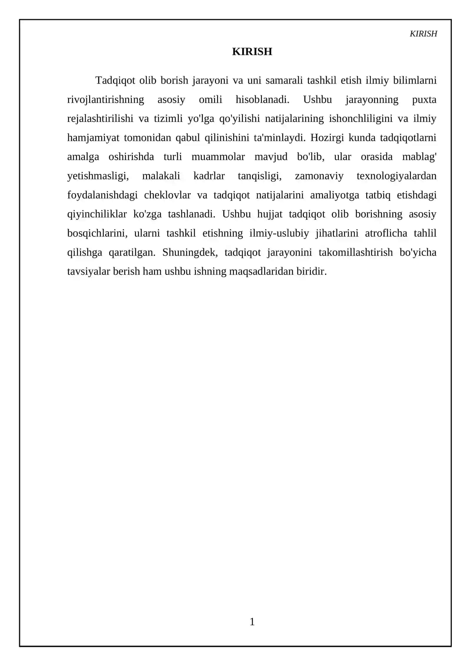 Tadqiqotlar olib borish jarayoni va uni tashkil etish 3