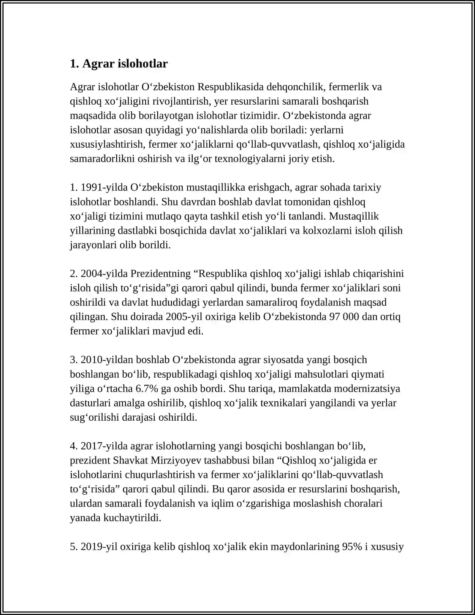 DAVLATNING AGRAR SIYOSATI 3
