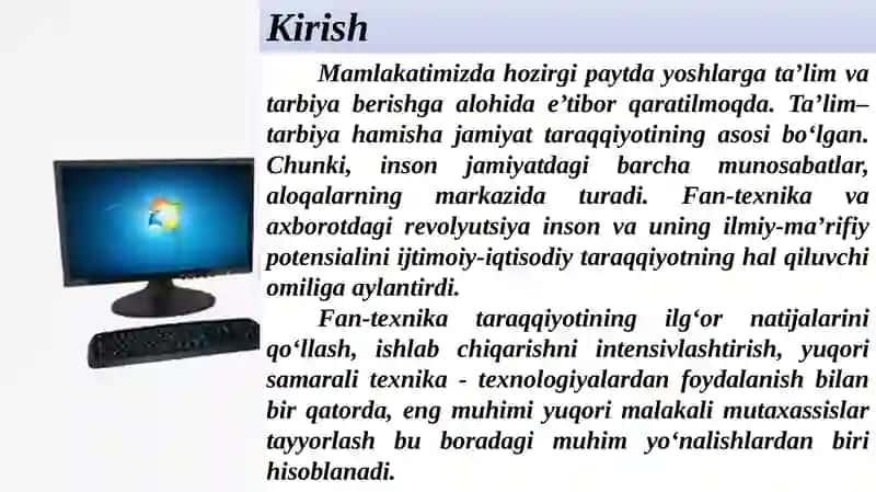 Informatika va axborot texnologiyalarini o‘qitish metodikasi 3