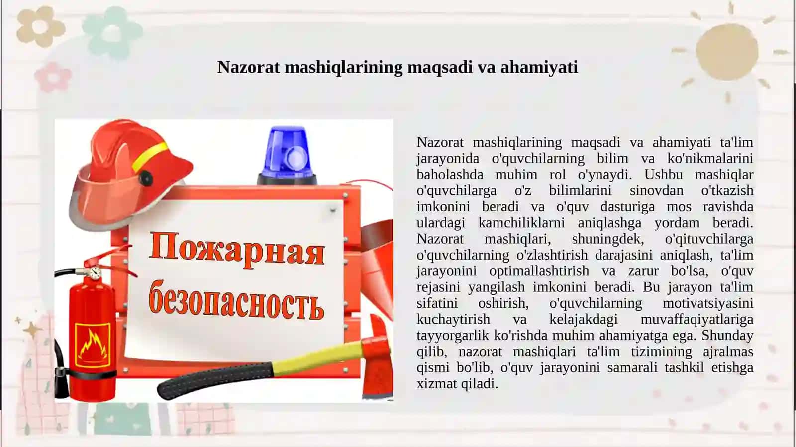 Yong'inga  qarshi  nazorat  mashiqlaridan  o'tish  tartibi 3
