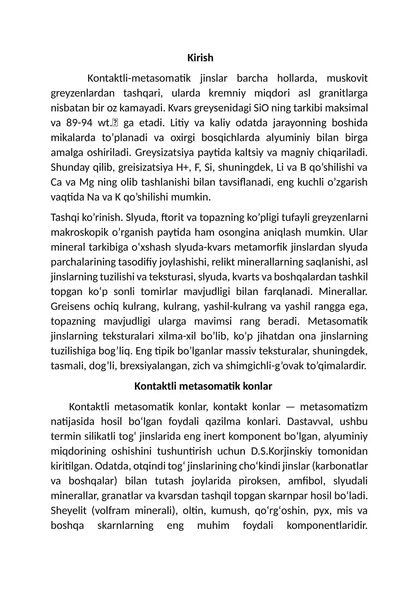 Kontakt metasomatik jarayonlar 3