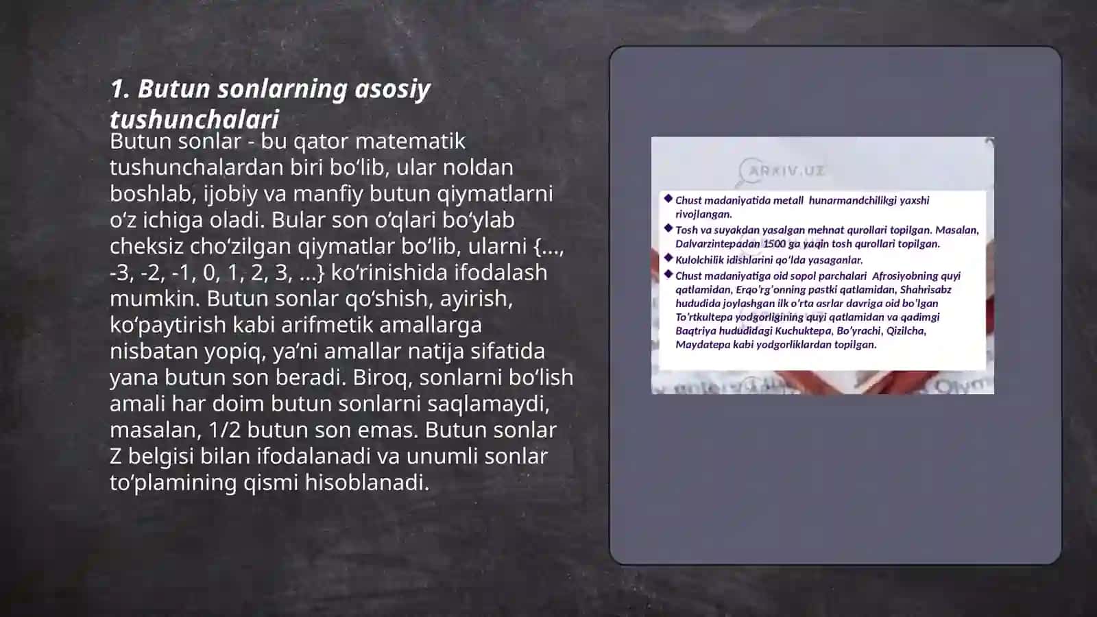 Butun sonlarga oid misollar yechishni oʻrgatish 3