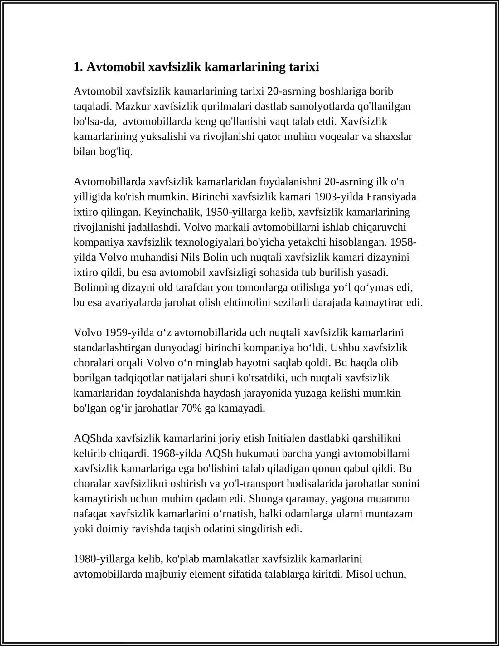 AVTOMOBIL XAVFSIZLIK KAMARLARI 3