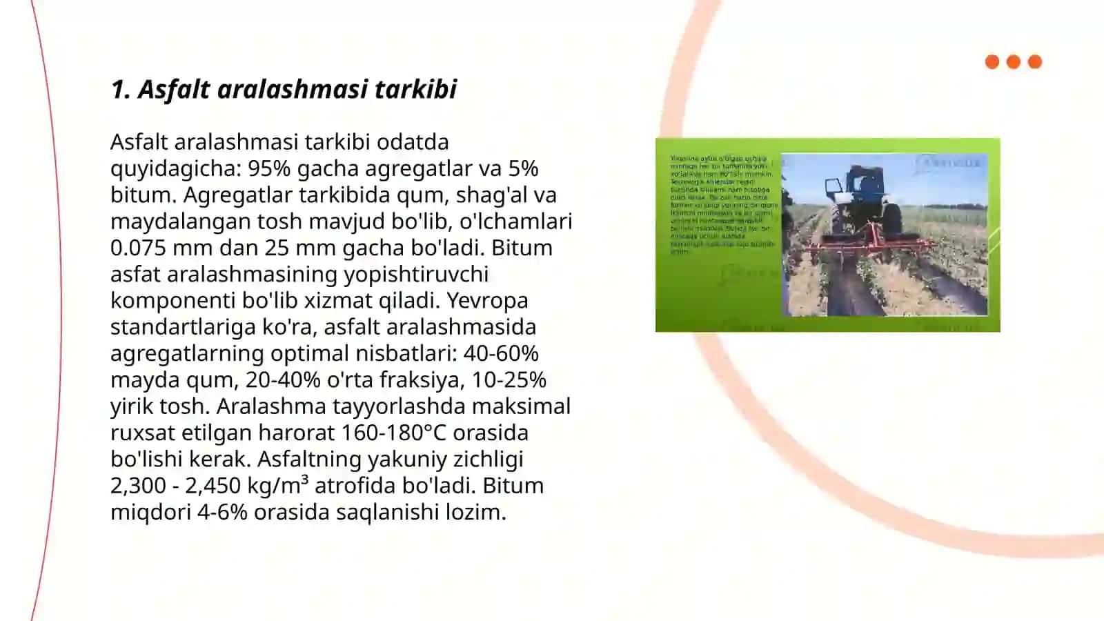 Asfalt tayyorlash texnologiyasi 3