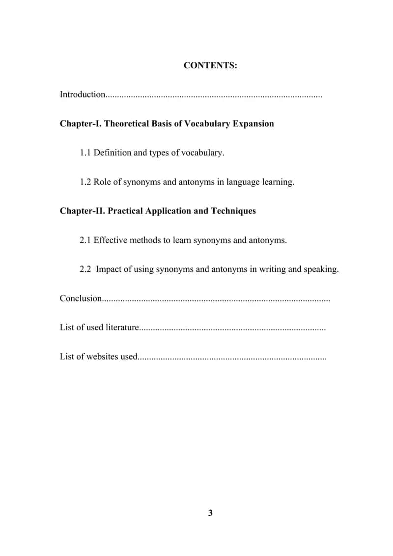 The importance of synonyms  and antonyms in expanding  vocabulary 3