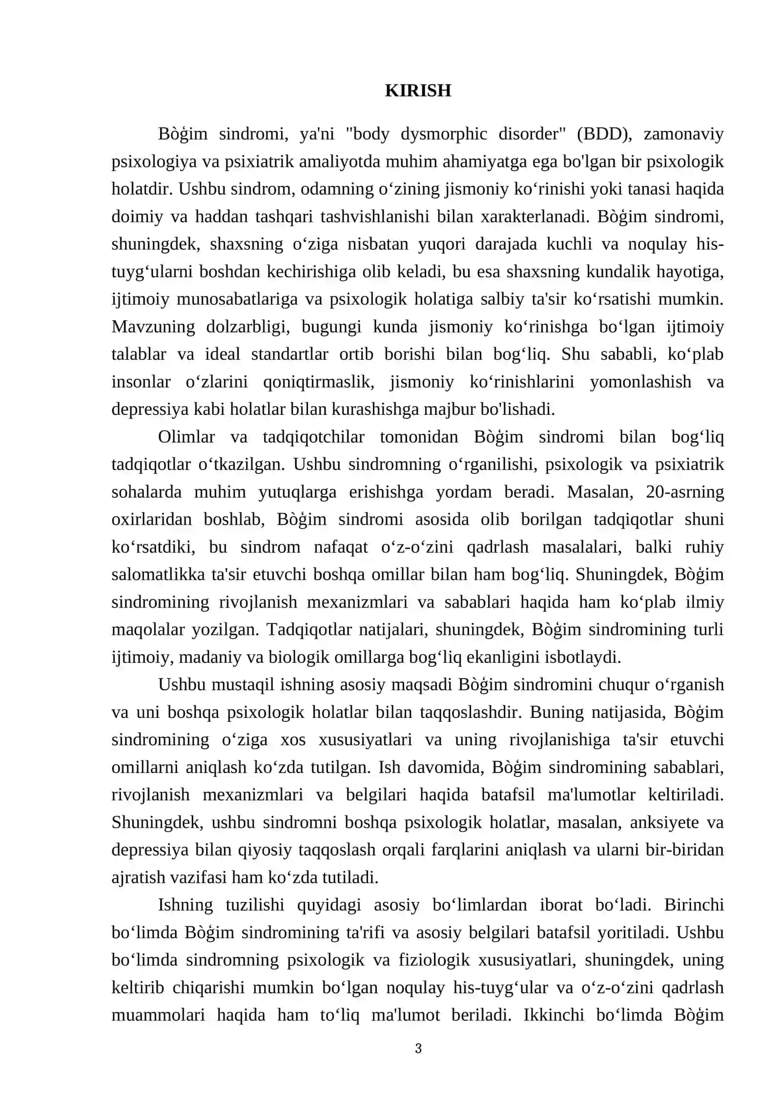 Bòģim sindromini qiyosiy taqqoslash 3