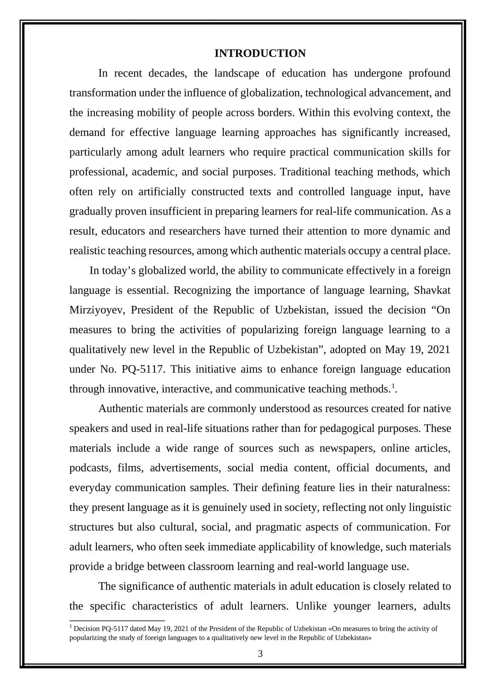 Authentic materials for adult learners 3