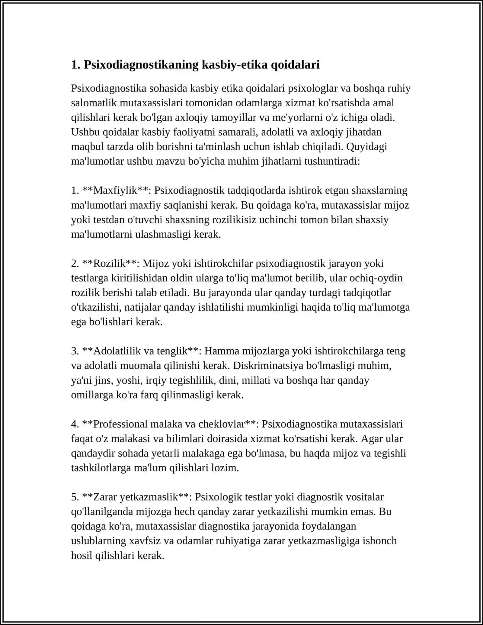 PSIXODIAGNOSTIKANING KASBIY-AXLOQIY JIHATLARI 3