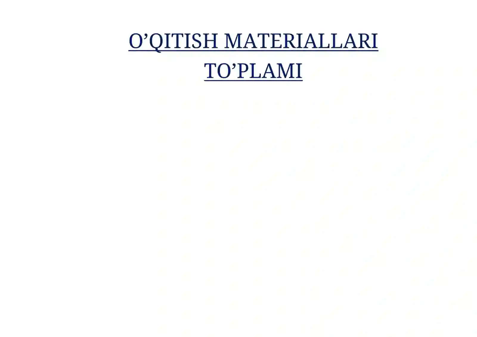 INGLIZ TILI FANIDAN YANGI ISHCHI O'QUV DASTUR 3