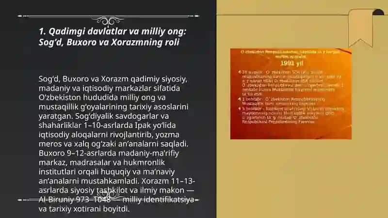 Oʻzbekistonda mustaqillik gʻoyalarining tarixiy asoslari 3