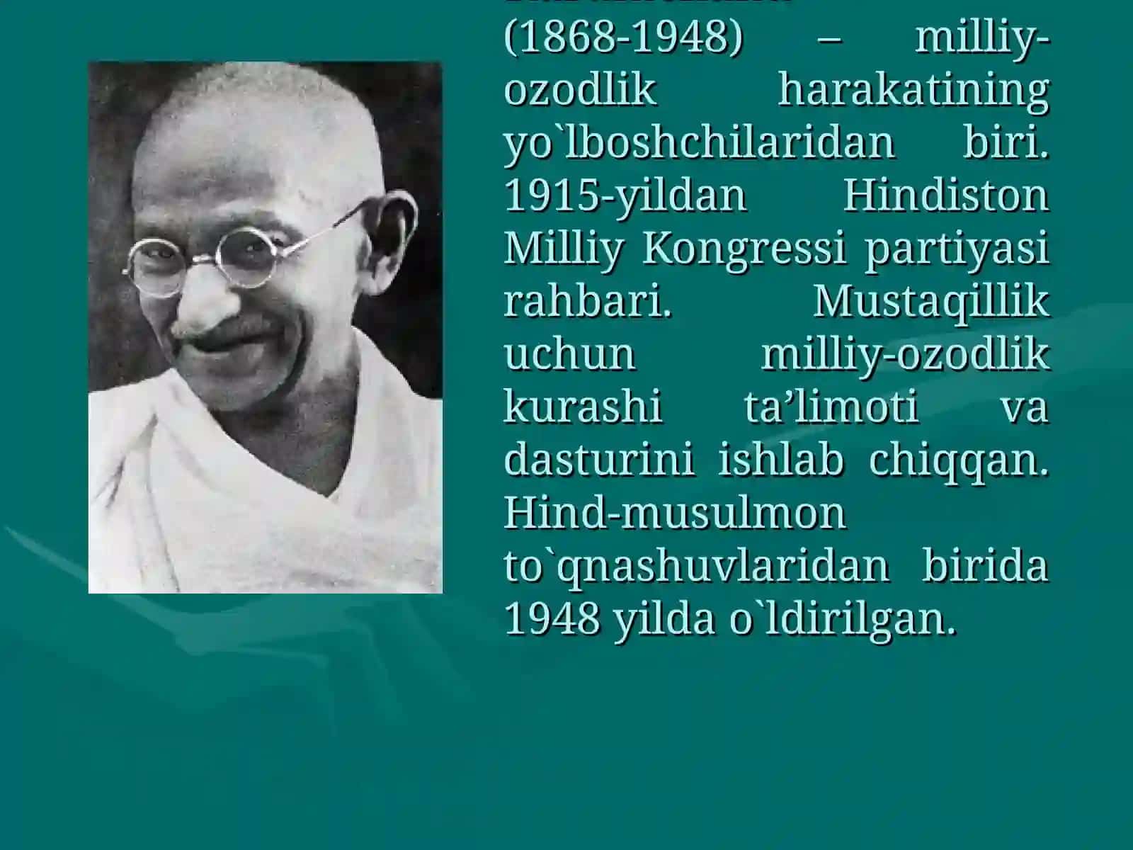MAHATMA GANDINING SIYOSIY FAOLIYATI 3