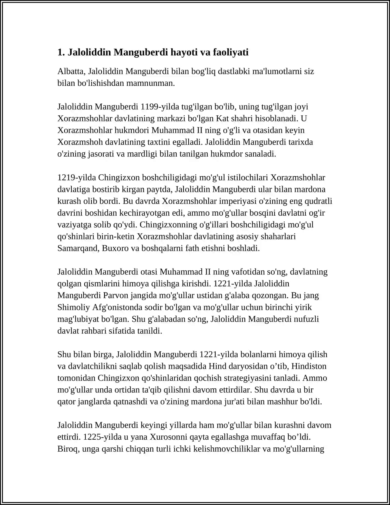 JALOLIDDIN MANGUBERDI-VATAN HIMOYACHISI 3