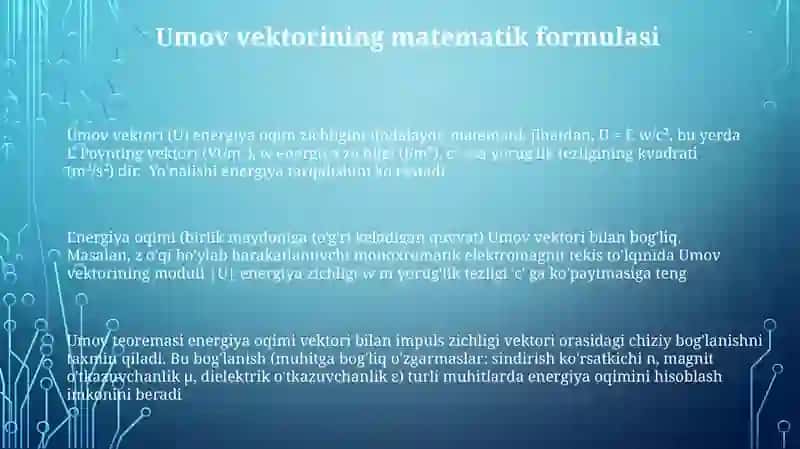 Umov vektori 3
