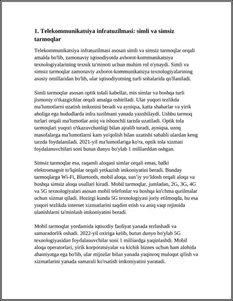 IQTISODIYOTDA ZAMONAVIY AXBOROT KOMMUNIKATSIYON TEXNOLOGIYALARINING TEXNIK TAMINOTI 3
