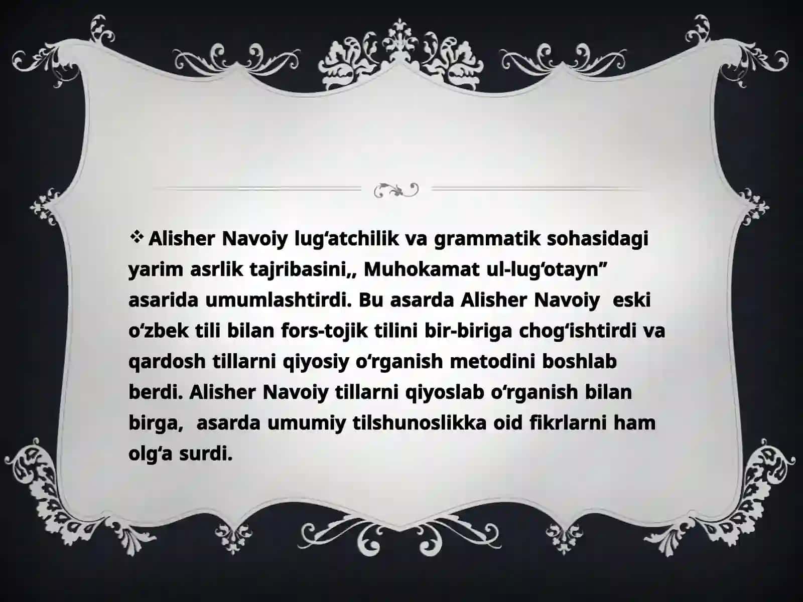 Alisher navoiy va chog‘ishtirma tilshunoslik. 3