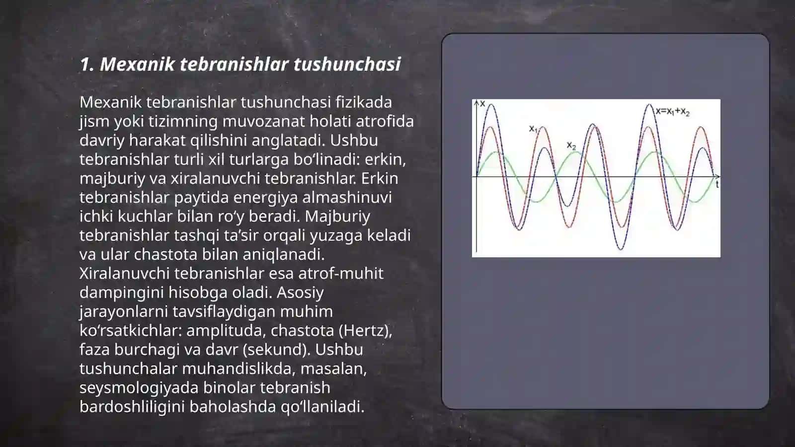 Mexanik tebranishlar. Mehanik to'lqinlar 3