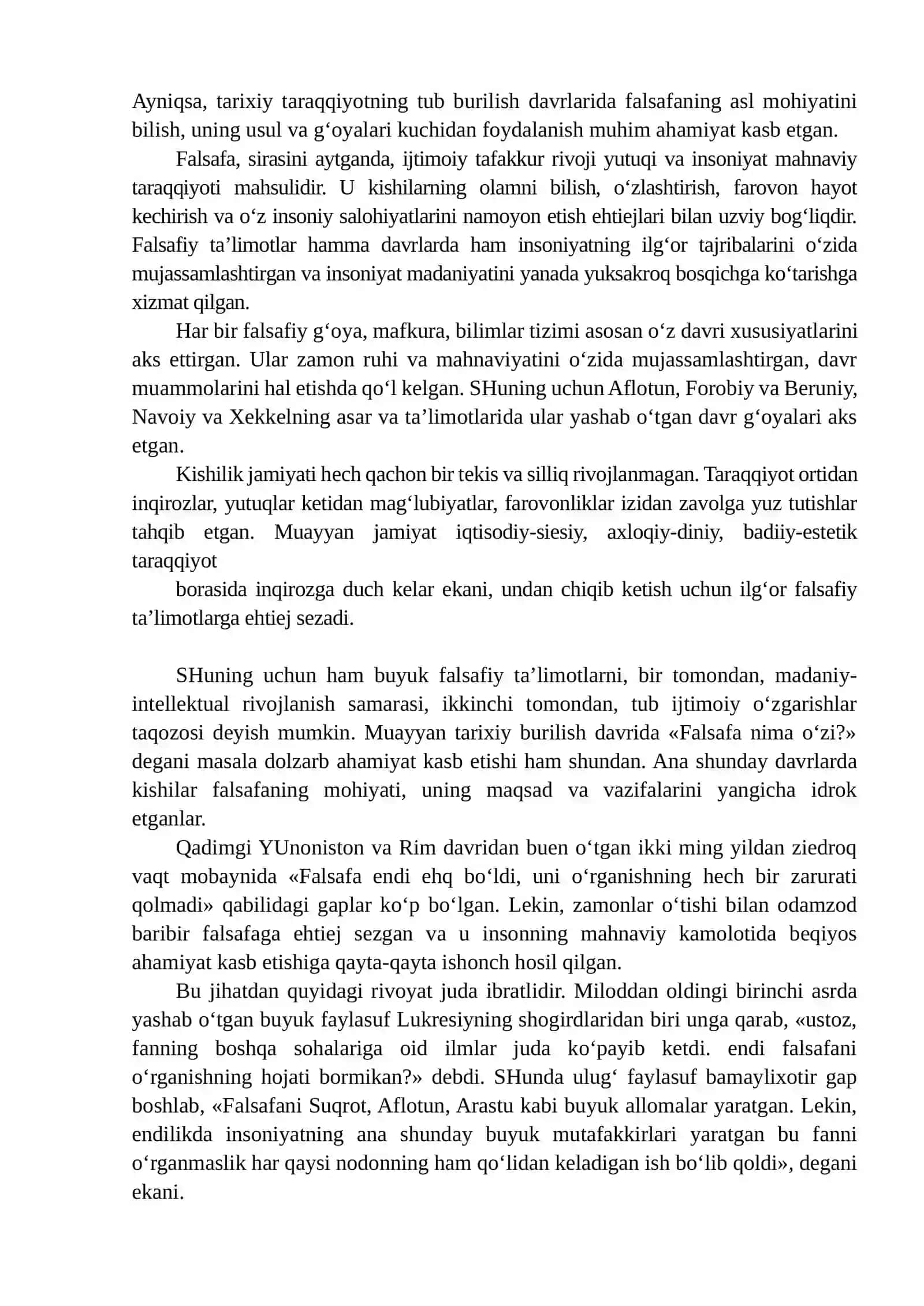 Falsafa Fanining Predmeti va Mazmuni 3