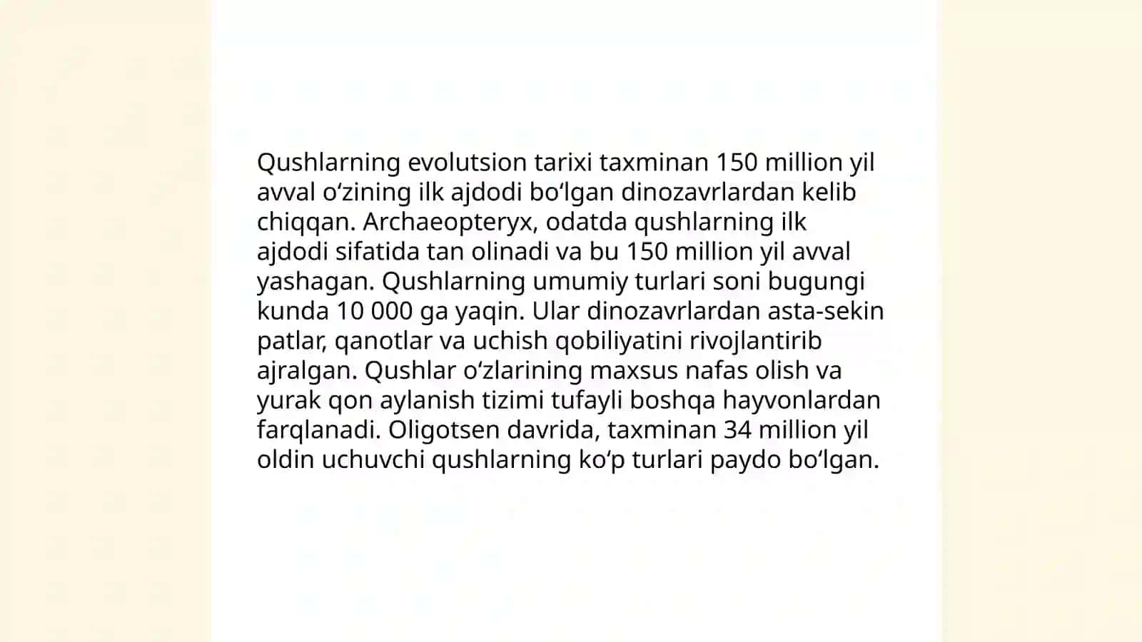 Qushlarning kelib chiqishi va tarqalishi 3
