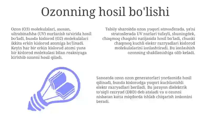 Ozonning olinishi va xossalari 3