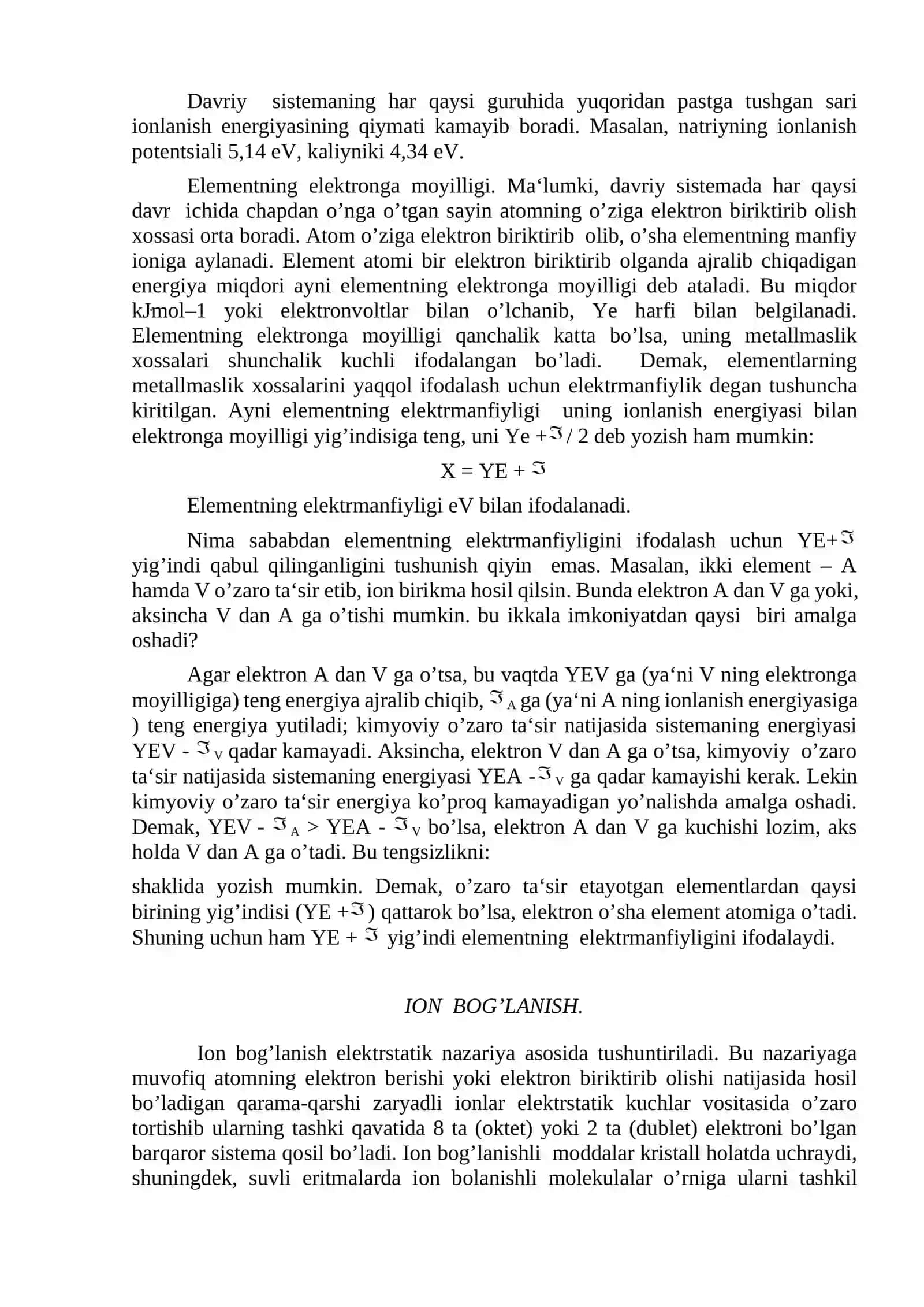 Moddalardagi kimyoviy bog’lanishning xillari 3