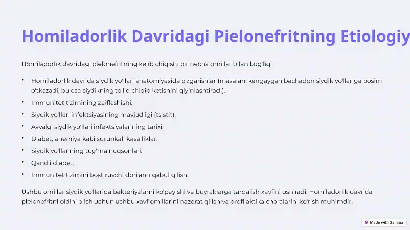 Homiladorlik Davridagi Pielonefrit 3