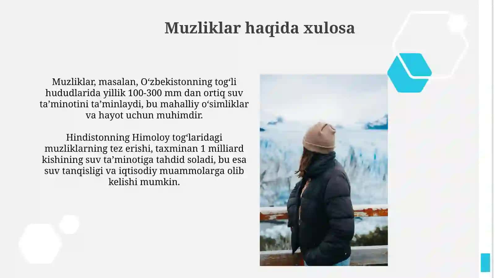 Muzliklarning gidrologikahamiyati 3